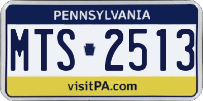 PA license plate MTS2513