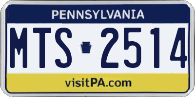 PA license plate MTS2514