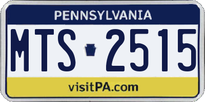 PA license plate MTS2515