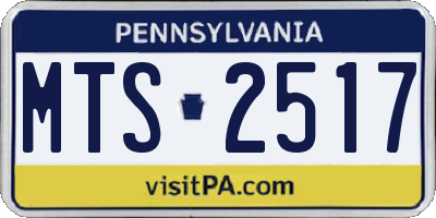 PA license plate MTS2517