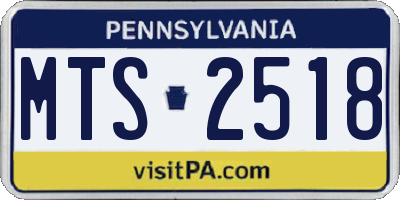 PA license plate MTS2518