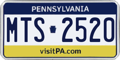PA license plate MTS2520