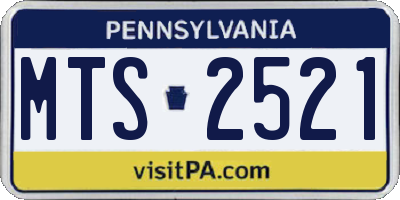 PA license plate MTS2521