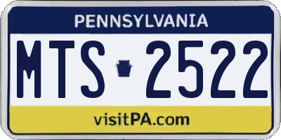 PA license plate MTS2522