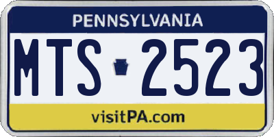 PA license plate MTS2523