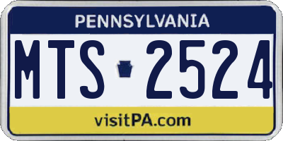 PA license plate MTS2524