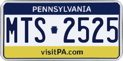 PA license plate MTS2525