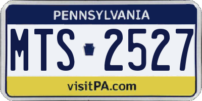 PA license plate MTS2527