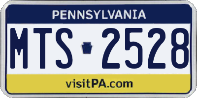 PA license plate MTS2528