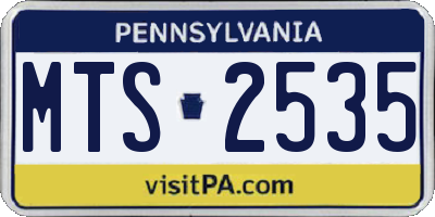 PA license plate MTS2535