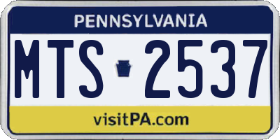 PA license plate MTS2537