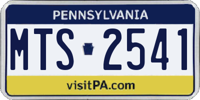 PA license plate MTS2541