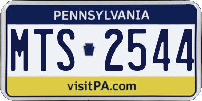 PA license plate MTS2544