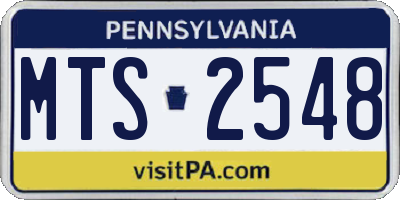 PA license plate MTS2548