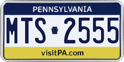 PA license plate MTS2555