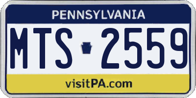 PA license plate MTS2559