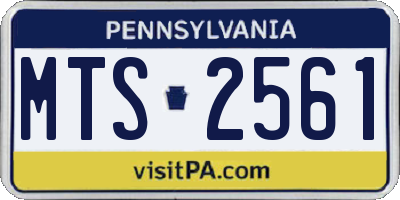 PA license plate MTS2561
