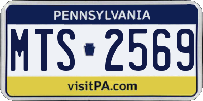 PA license plate MTS2569