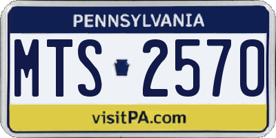 PA license plate MTS2570
