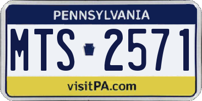 PA license plate MTS2571