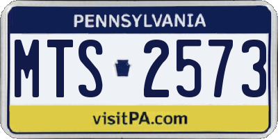 PA license plate MTS2573