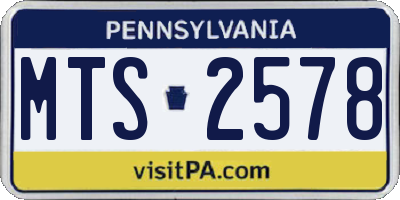 PA license plate MTS2578