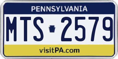 PA license plate MTS2579