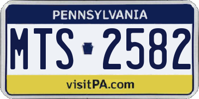 PA license plate MTS2582