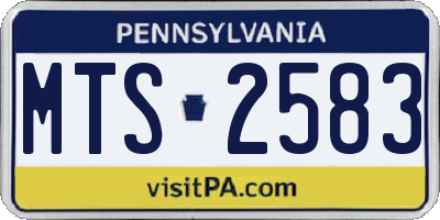 PA license plate MTS2583
