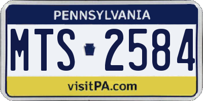 PA license plate MTS2584
