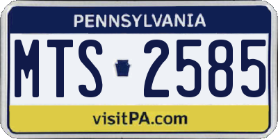 PA license plate MTS2585