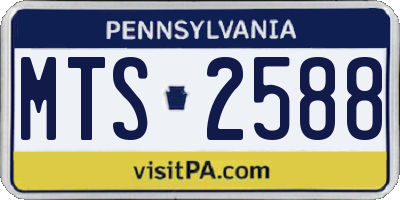 PA license plate MTS2588