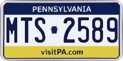 PA license plate MTS2589