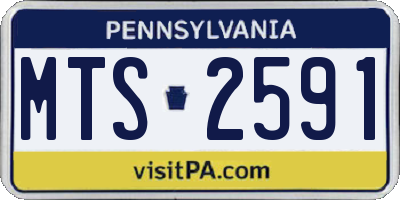PA license plate MTS2591