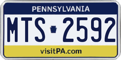 PA license plate MTS2592