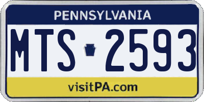 PA license plate MTS2593