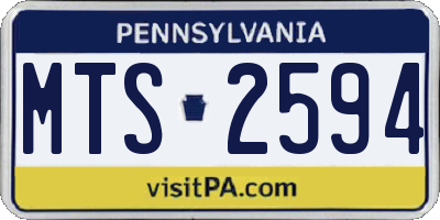 PA license plate MTS2594