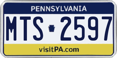 PA license plate MTS2597