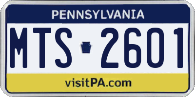 PA license plate MTS2601