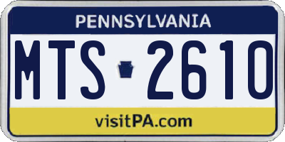 PA license plate MTS2610