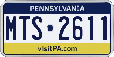 PA license plate MTS2611