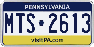 PA license plate MTS2613