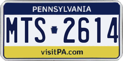 PA license plate MTS2614