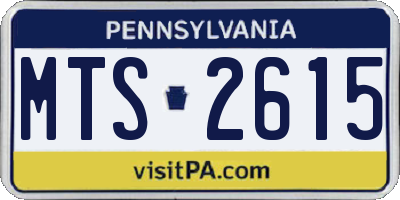 PA license plate MTS2615