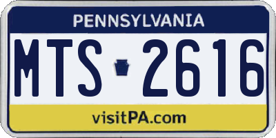 PA license plate MTS2616