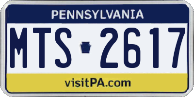 PA license plate MTS2617