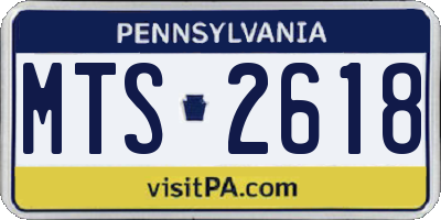 PA license plate MTS2618