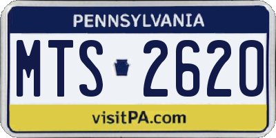 PA license plate MTS2620