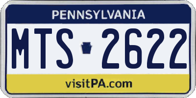 PA license plate MTS2622