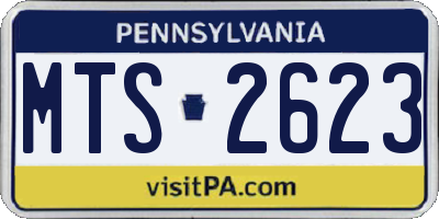 PA license plate MTS2623